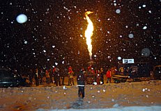 Feuer im Schnee