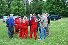 Ballonpiloten beim Briefing