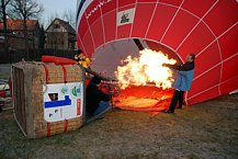 Aufheizen des Ballons