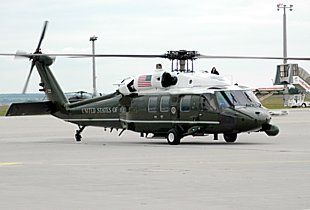 Marine One mit dem Präsidenten gelandet