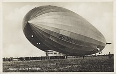 LZ-127 landet am 11. Oktober 1931 in Meiningen